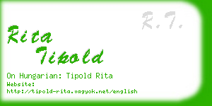 rita tipold business card